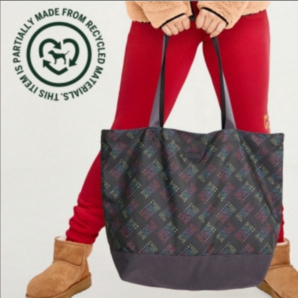 NEW Victorias Secret PINK Rainbow Tote